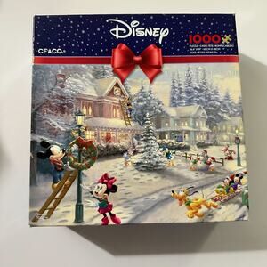 Disney Christmas Village 1000-Piece Puzzle - Red, Green, Blue, White